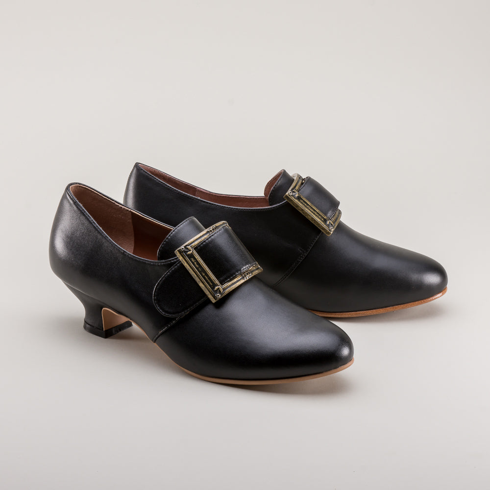 Kensington 18th Century Leather Shoes (Black)